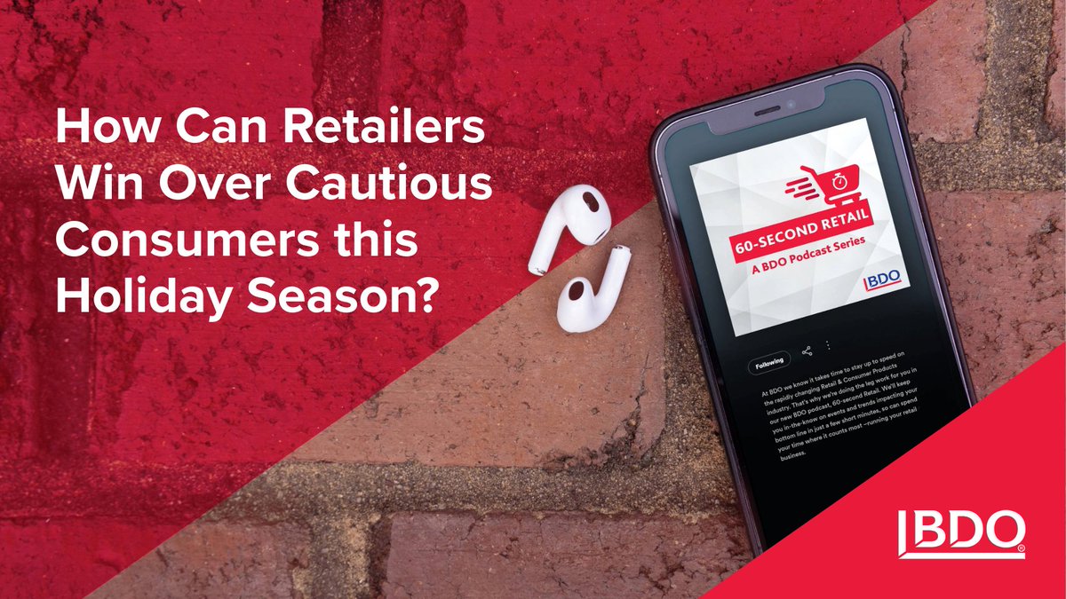 BDOConsumer's tweet image. Economic uncertainty has consumers tightening their wallets this holiday season. This episode dives into how brands can adapt value messaging, quality, and convenience to connect with careful shoppers. Get actionable insights: bdousa.com/4ofOgHG

#ConsumerBehavior #Retail