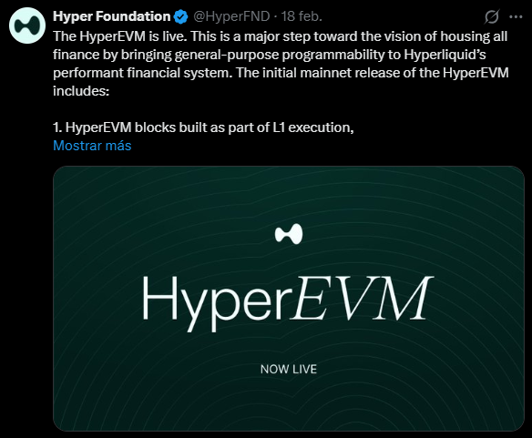 El 29 de noviembre de 2025 hará un año desde el airdrop de $HYPE

El 30 de diciembre de 2025 hará un año desde el lanzamiento del staking.

El 18 de febrero de 2026 hará un año desde el lanzamiento de la HyperEVM.

Solo pido que se cumpla una de las 3.