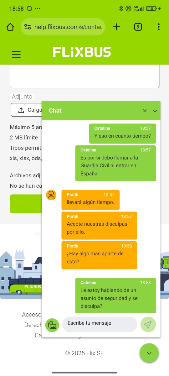 _CatalinaV_'s tweet photo. @FlixBus_ES viajando en un autobús que tiembla muestras va por autopista. Él chat me responde que lo comunicará, pero llevará un tiempo... https://t.co/FTrbyukVXe