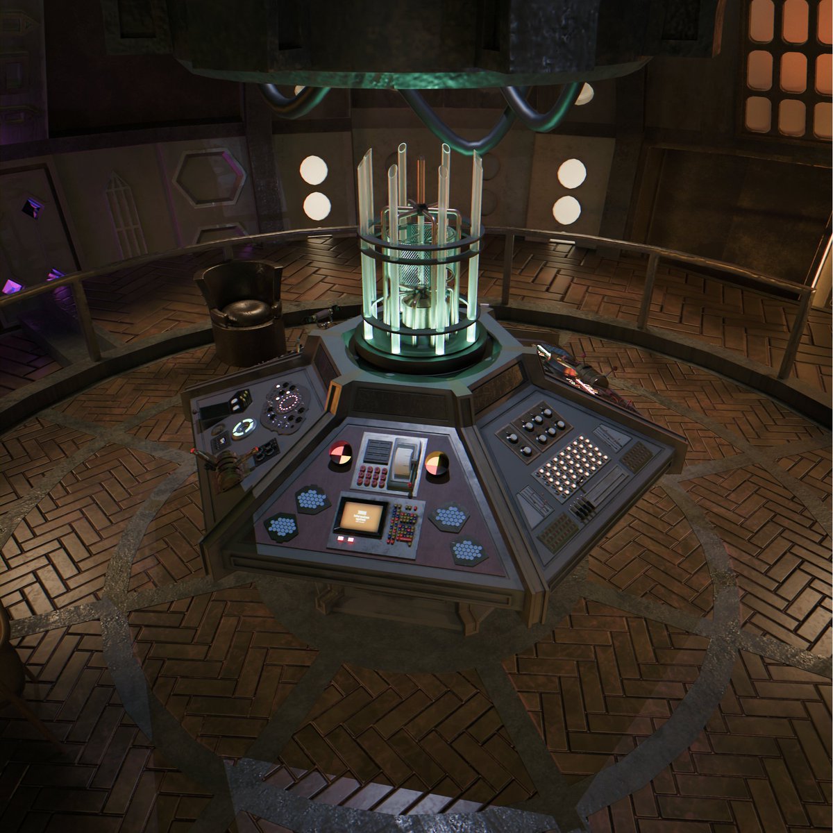 dalekray_'s tweet image. some renders of my custom console room 

#tardis #blenderrender #DoctorWho #doctorwhofanart #b3d #art #render