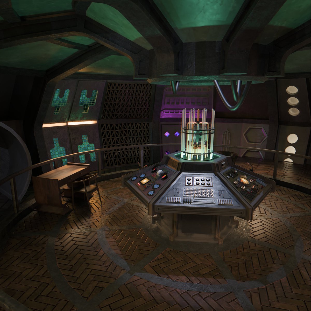 dalekray_'s tweet image. some renders of my custom console room 

#tardis #blenderrender #DoctorWho #doctorwhofanart #b3d #art #render