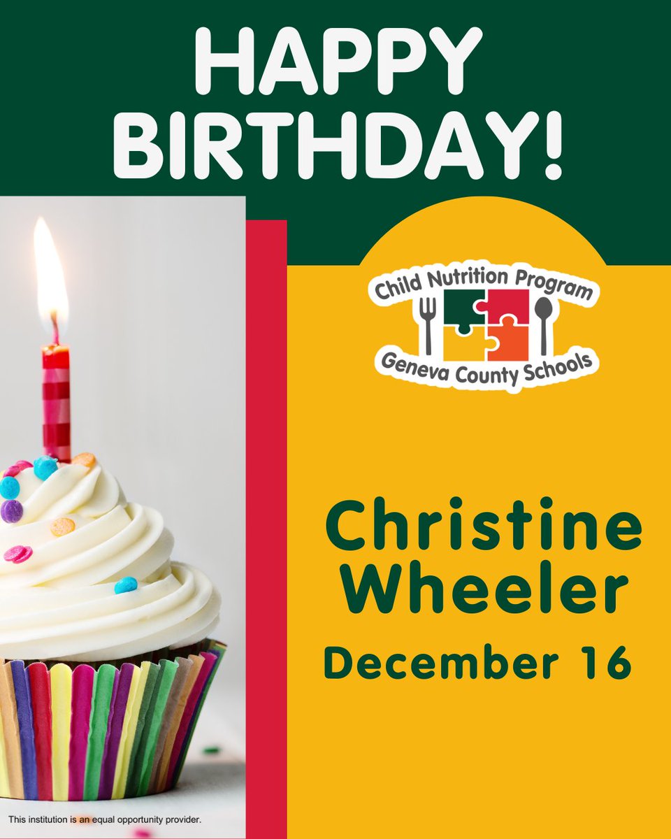 ✨ Happy Birthday, Christine Wheeler!
We appreciate your dedication to our students. Hope your day is amazing! 🎉

<a href="/genevacoschools/">Geneva Co Schools</a> #GCBOECNP #GenevaAL #GenevaAlabama #Geneva #ALschools #Genevacounty