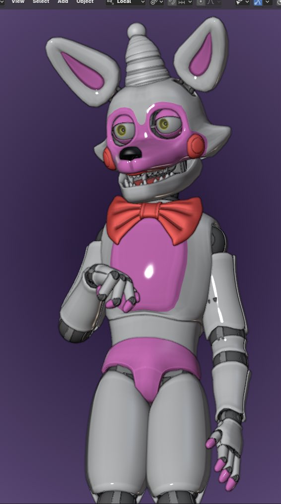 3d_m00n's tweet image. Toy Foxy 

#fnaf #b3d