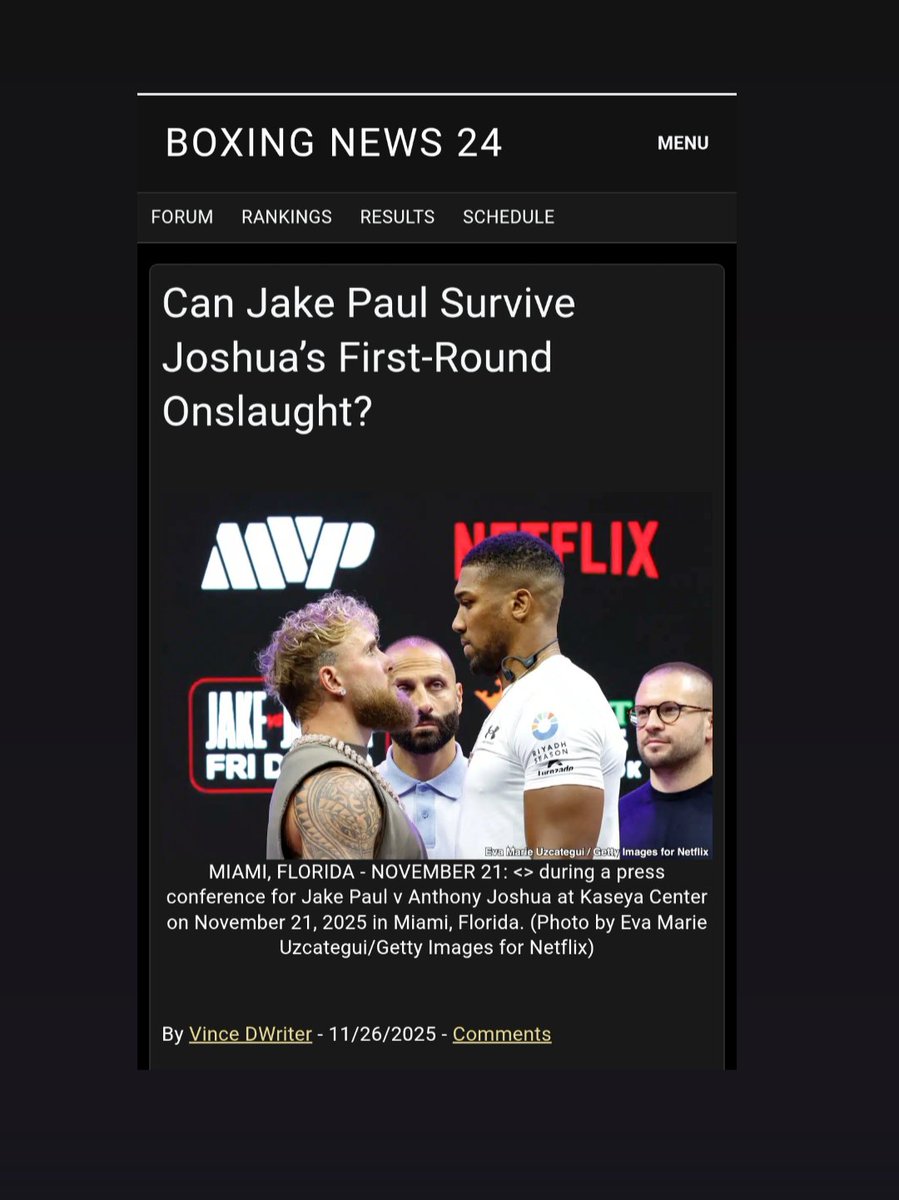 DWriterVince's tweet image. Click link 
dlvr.it/TPTbNx 

#Boxing #mostvaluablepromotions #jakepaul #anthonyjoshua #jakejoshua