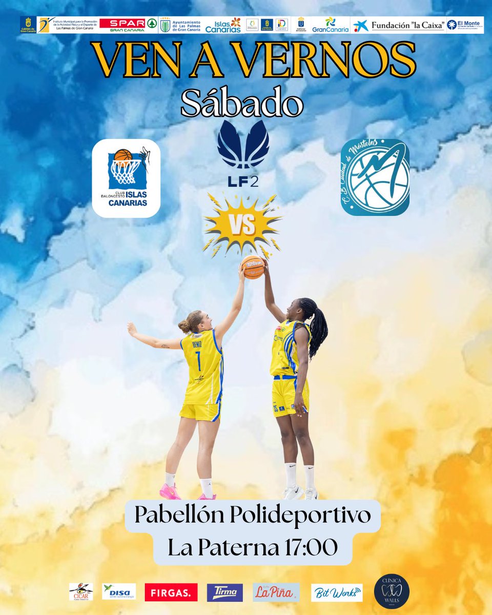 💥Partido J9 | Liga Femenina 2 

🫶🏻Nuestras canteranas juegan el sábado a las 17:00 en nuestro Pabellón Polideportivo La Paterna contra @cbcmostoles 

👏🏻Los esperamos a todos para darles ánimos desde la grada 

#orgullocantera