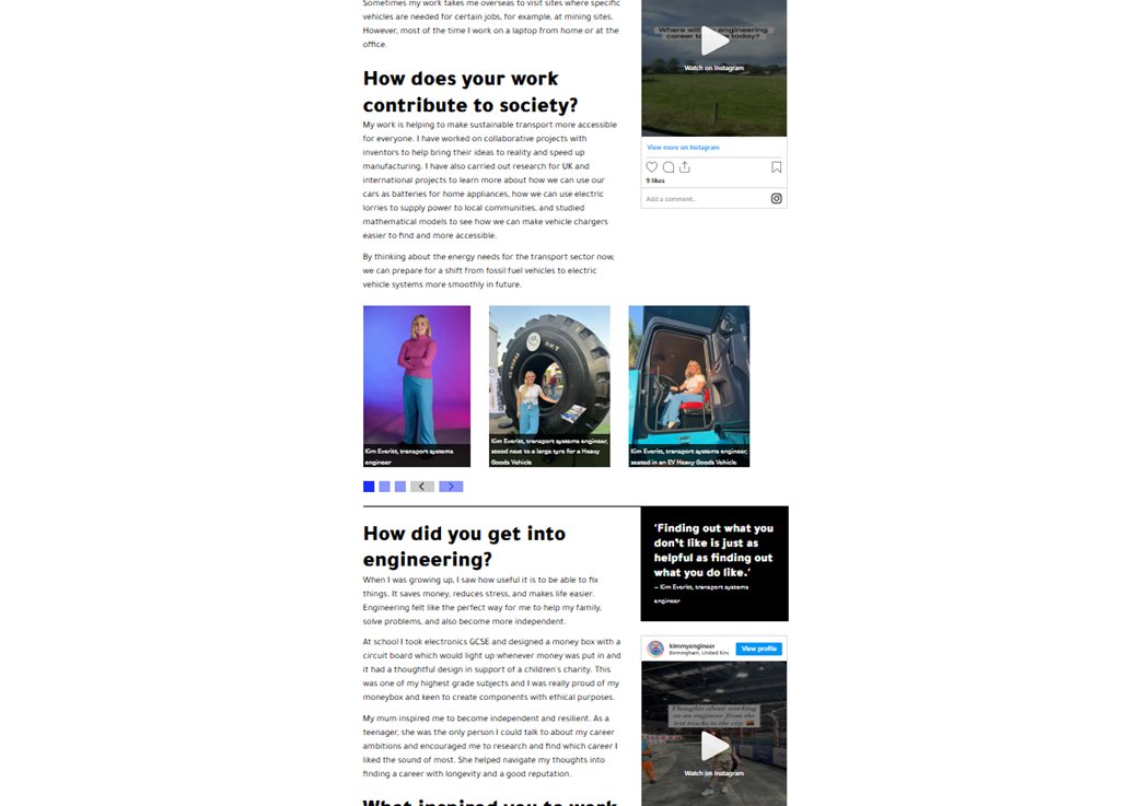 ThisIsEng's tweet image. It&apos;s #WorldSustainableTransportDay 🌍 

We&apos;ve launched a new webpage featuring one of our Engineering Champions, Kim (@kimmyengineer). 

Find out:
👉What a transport systems engineer does
👉Kim&apos;s route into engineering
👉Her tips for getting into engineering

&quot;My work is helping…