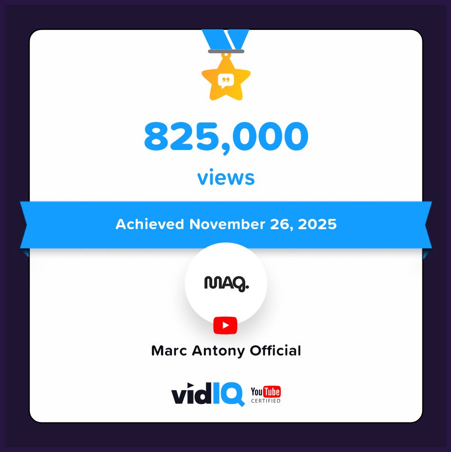 🏆 My YouTube channel achieved 825,000 views on 26th November 2025! Track and celebrate your own success today for free with <a href="/vidIQ/">vidIQ</a> vidiq.com/certificates/s…
