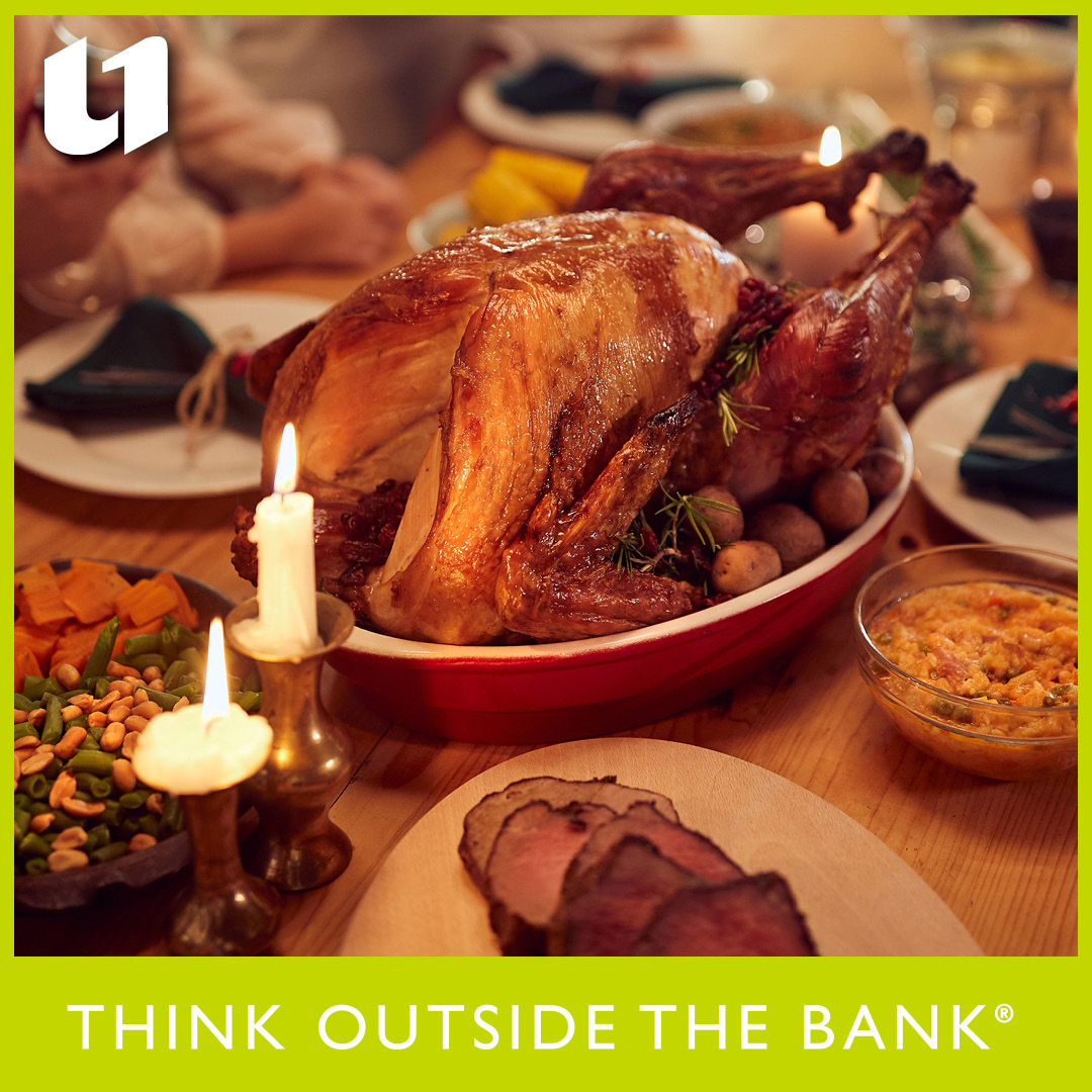 UnityOneCU's tweet image. Happy Thanksgiving! May your day be filled with your loved ones and plenty of pie. In observance, our branches will be closed!