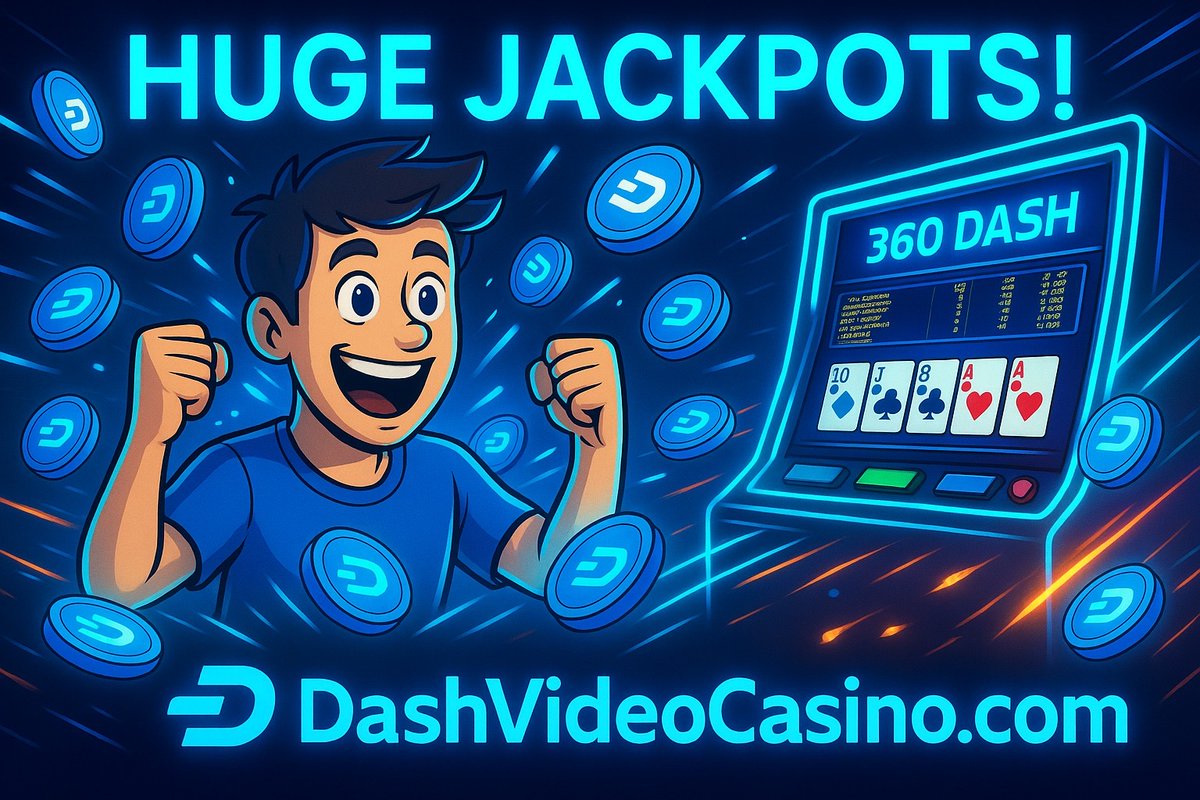 Players are absolutely STACKING DASH today over on DVC! 💙💰

Video Poker, Slots, Blackjack, Roulette - everything is paying out!

Your turn next 👉 DashVideoCasino.com

#Dash #DashCrypto #CryptoCasino #OnlineCasino #CryptoGaming #VideoPoker #Slots #CasinoWins
