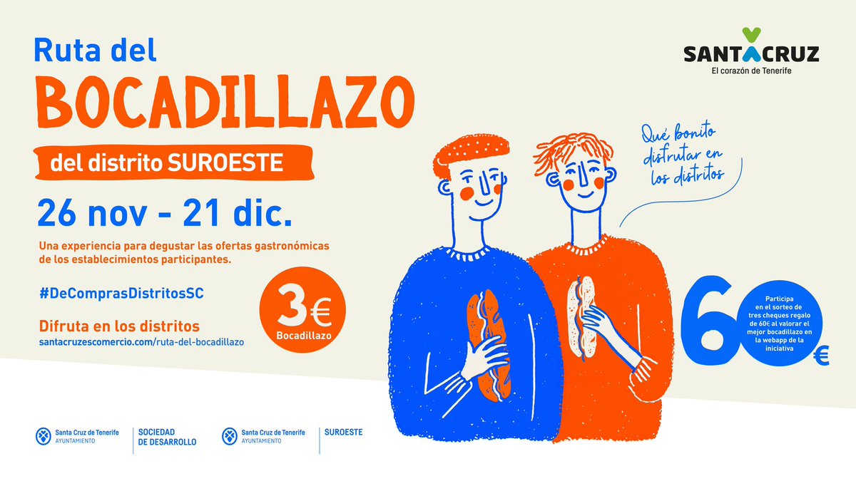 #Rutas 
🟢 Más de una treintena de locales del distrito Suroeste participan en la Ruta del Bocadillazo
ℹ️ gastronomia7islas.com/mas-de-una-tre…
#Gastronomia7islas