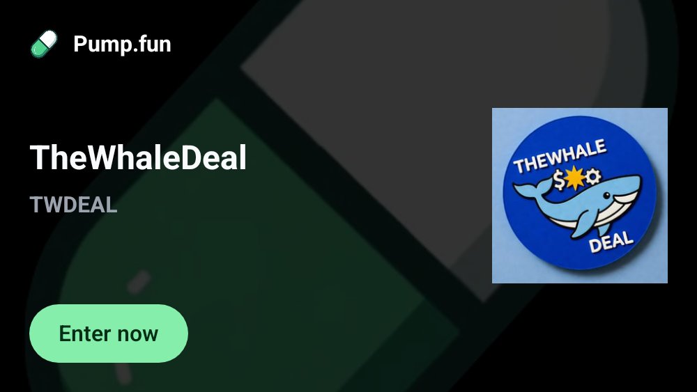 FunboltOfficial's tweet image. $TWDEAL
Built For Whale Deals

FDDxPj8PSnyYn8ESMDcTV643s2ZgQXzgnpx65U3x8huh
@Pumpfun