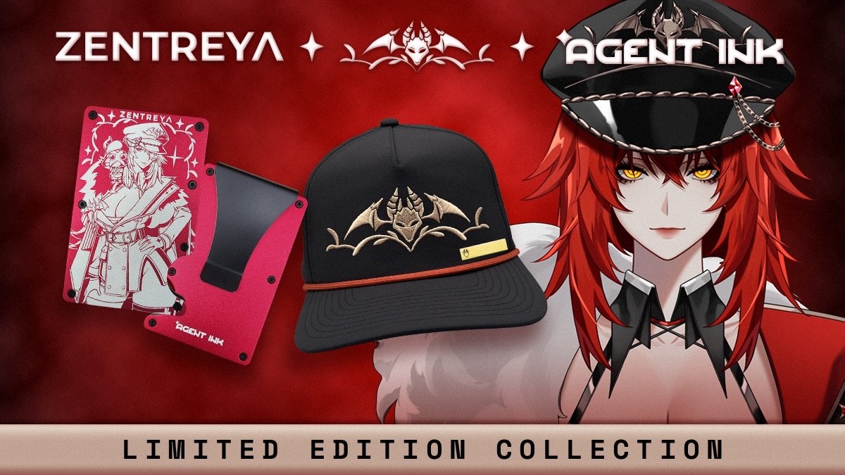 zentreya's tweet image. The day is not over yet. 
Pick up your preorder and represent my grand army TODAY! General Zentreya merch is HERE! 
agentink.gg/zentreya
NOW GO MY LEGION OF GECKO'S! 
AND TOGETHER, WE CAN RULE THE WORLD! ⚔️
