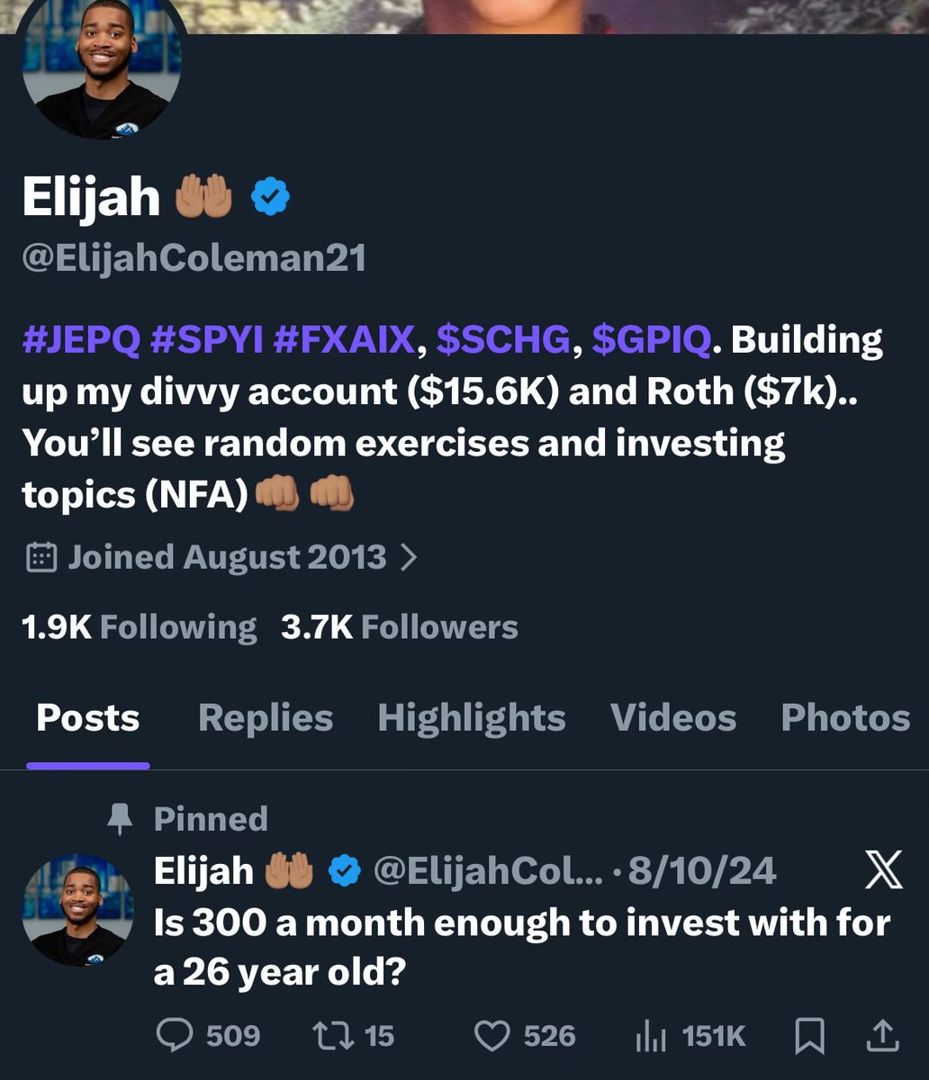 Slowly approaching 4K followers, kinda wild how I revived this dead account to where it is now. From a basketball player chasing a scholarship to sharing my personal investing journey.

I truly appreciate all the constant support and love. I do my best to give it back.

Thank you