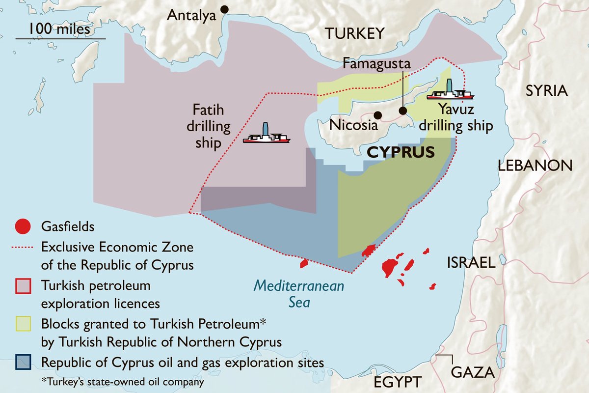 er_tugay_'s tweet image. People are calling the Cyprus–Lebanon EEZ signature “historic”. It really isn’t.

If you look at the basics law, geography and politics the whole thing collapses.

First, the legal side:

🔸Türkiye is not a signatory of UNCLOS.
🔸The Turkish Republic of Northern Cyprus (TRNC) is…
