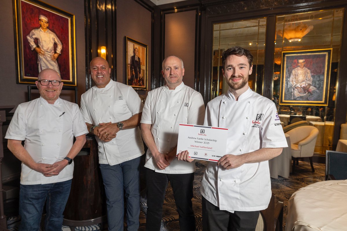 2025 Andrew Fairlie Scholarship awarded to , 
 Michael Sutherland, 31, Gleneagles Junior Sous Chef, as the winner ofthe prestigious Andrew Fairlie Scholarship during a ceremony in the Gleneagles
Hotel. <a href="/HITScotland/">HIT Scotland</a>