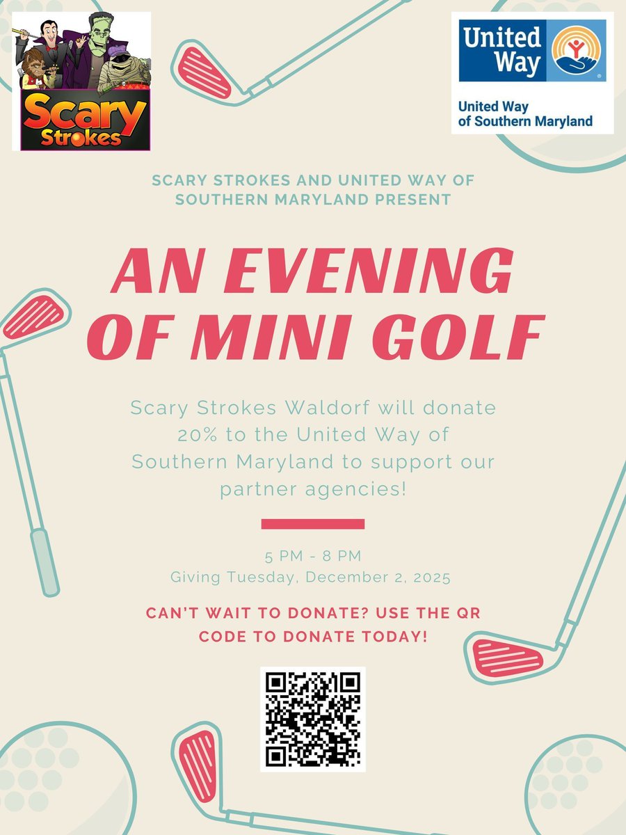 Join us for a fun-filled evening at SCARY STROKES on Dec 2nd, 5-8pm! Support your community! 🎉#GivingTuesday #CommunitySupport #FunEvent #ScaryStrokes #December2nd #SupportLocal #FamilyFun #CharityEvent #JoinUs