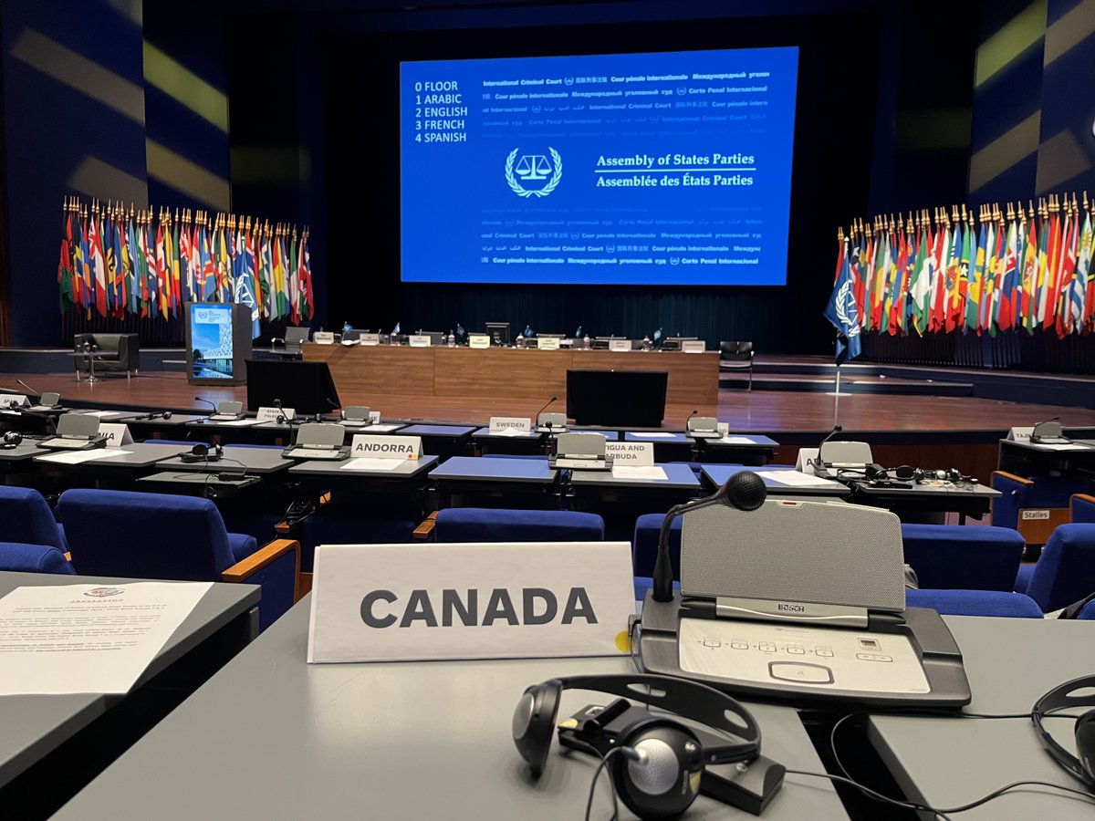 MarkKersten's tweet image. Looking forward to attending the #ICC the Assembly of States Parties next week.

The biggest issue will be the US sanctions. They have already disrupted proceedings.

I hope Canada &amp;amp; others strongly signal their opposition and proudly stand with their sanctioned citizens. #ASP24
