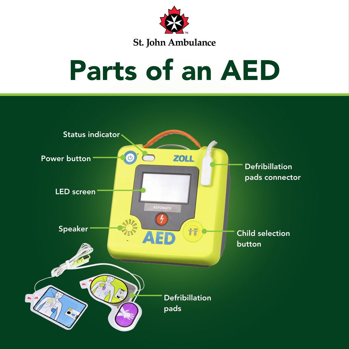Using an AED might seem complicated, but it’s easier than you think! Learn about the key parts of this life-saving device, and don’t forget to share this information with someone you care about. ⛑⚡