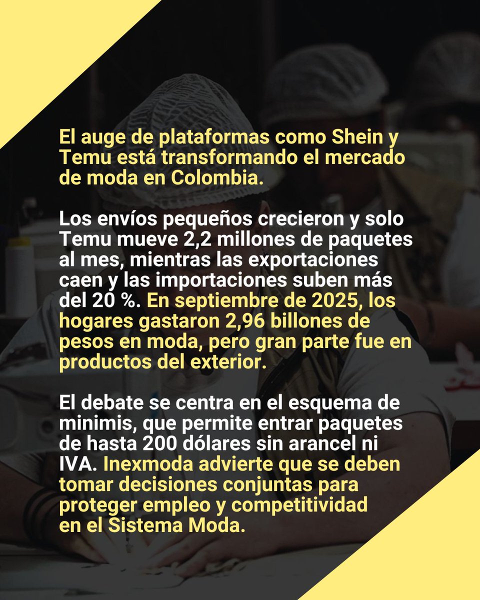 adncolombia's tweet image. El ‘low cost’ llegó sin avisar: millones de paquetes entran al país mientras la confección local busca cómo responder. 🧵📉#ComercioDigital #EconomíaColombiana #Inexmoda #adnvida 

📍Conoce más en diarioadn.co