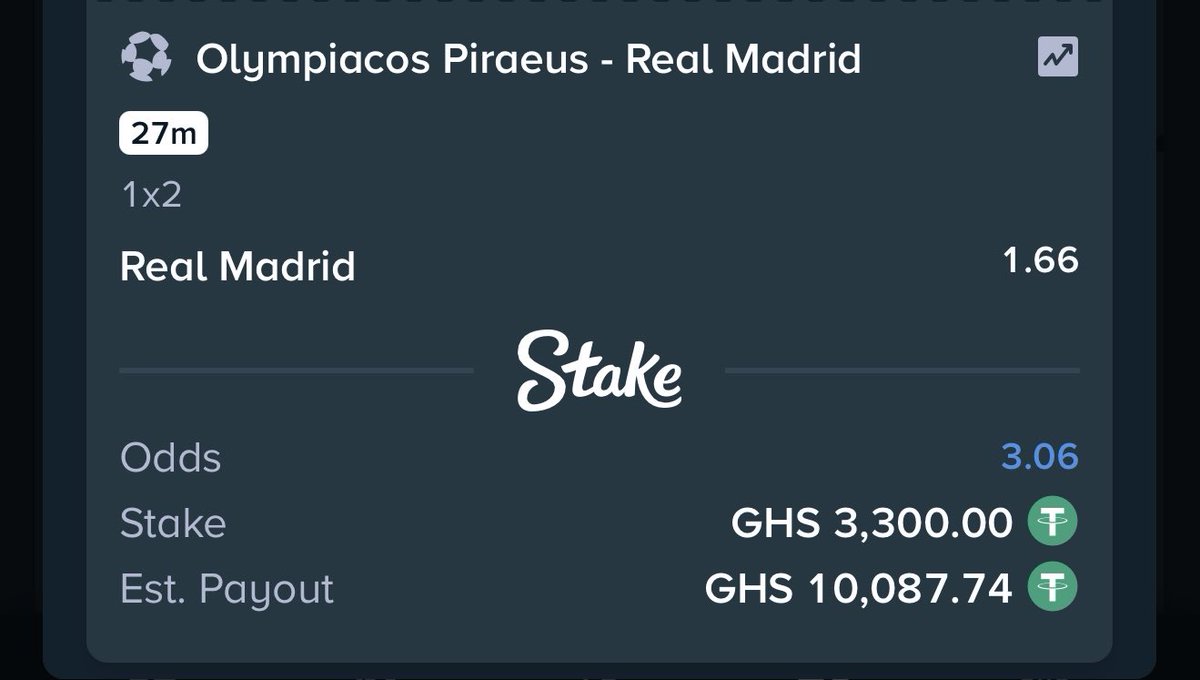 GhanamanTips's tweet image. 2,000ghs to 50,000ghs with Football⚽️⚽️

Ticket 1 - stake.com/sports/home?ii…

Ticket 2 - stake.com/sports/home?ii…

Register A Stake Account Here for free $100 bonus - stake.com/?offer=investo…