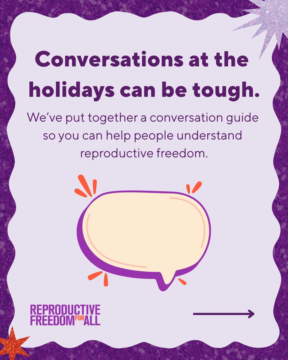 reproforall's tweet image. We want to make sure you are prepared this Thanksgiving. These are the things you should NOT do at the dinner table this holiday season when discussing reproductive freedom. 

Full conversation guide here: reproforall.org/convo