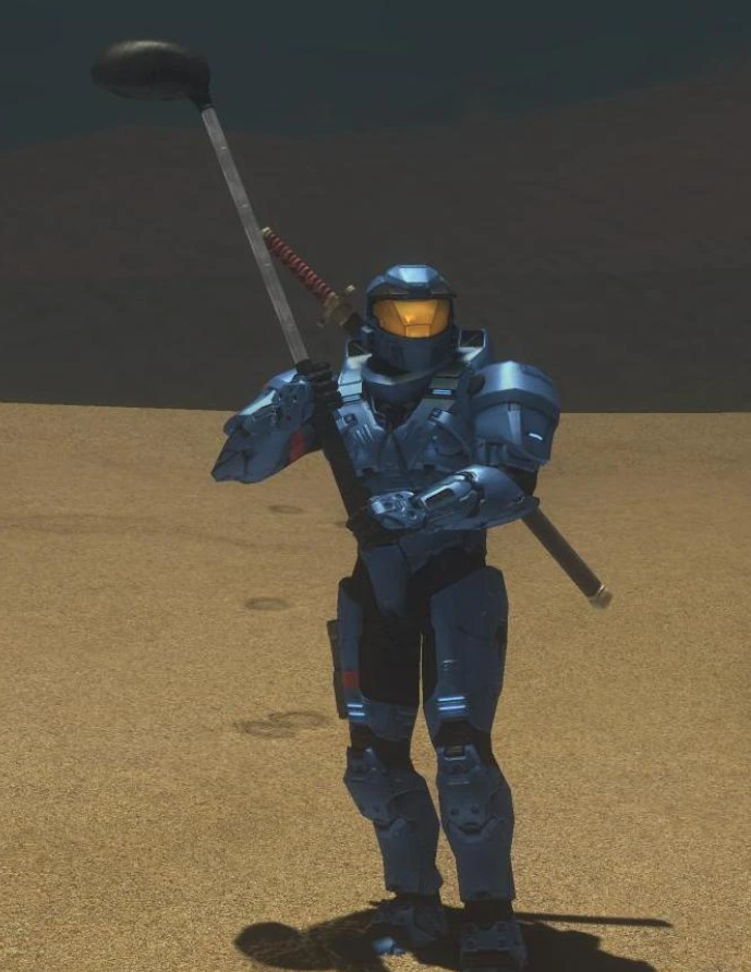 Last Night at work, I was throwing out old Pool Cue's my Halo Brain Rot mind came to the conclusion through a Pool cue, it would make a perfect base for the Halo 7wood Gravity Club. 1 day later, I am now printing a Giant Halo 7wood