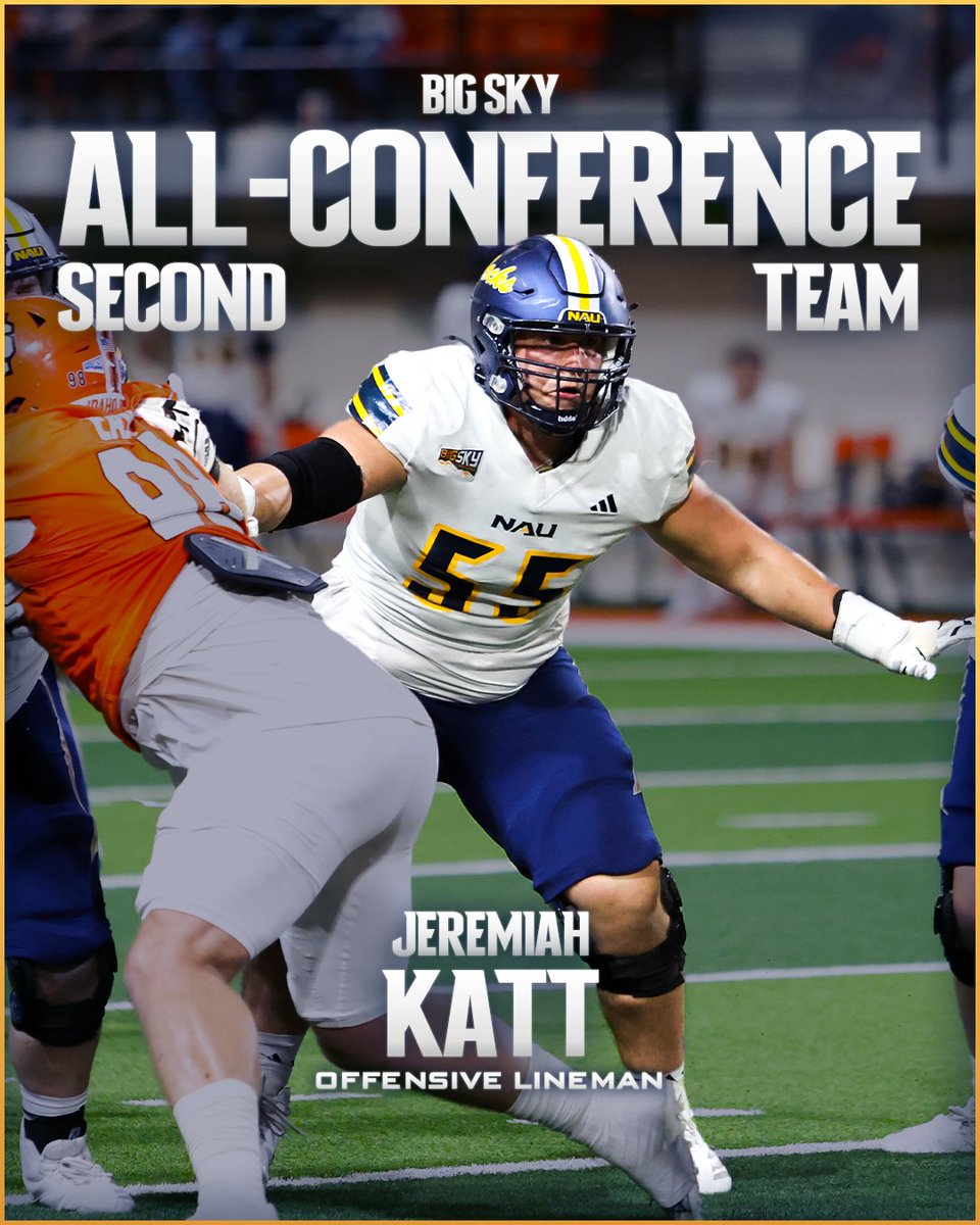 NAU_Football's tweet image. Second Team Honorees:

@Ethan_Kramer02 - OL
@BigKatt__ - OL
@Wong23Brandon - LB
