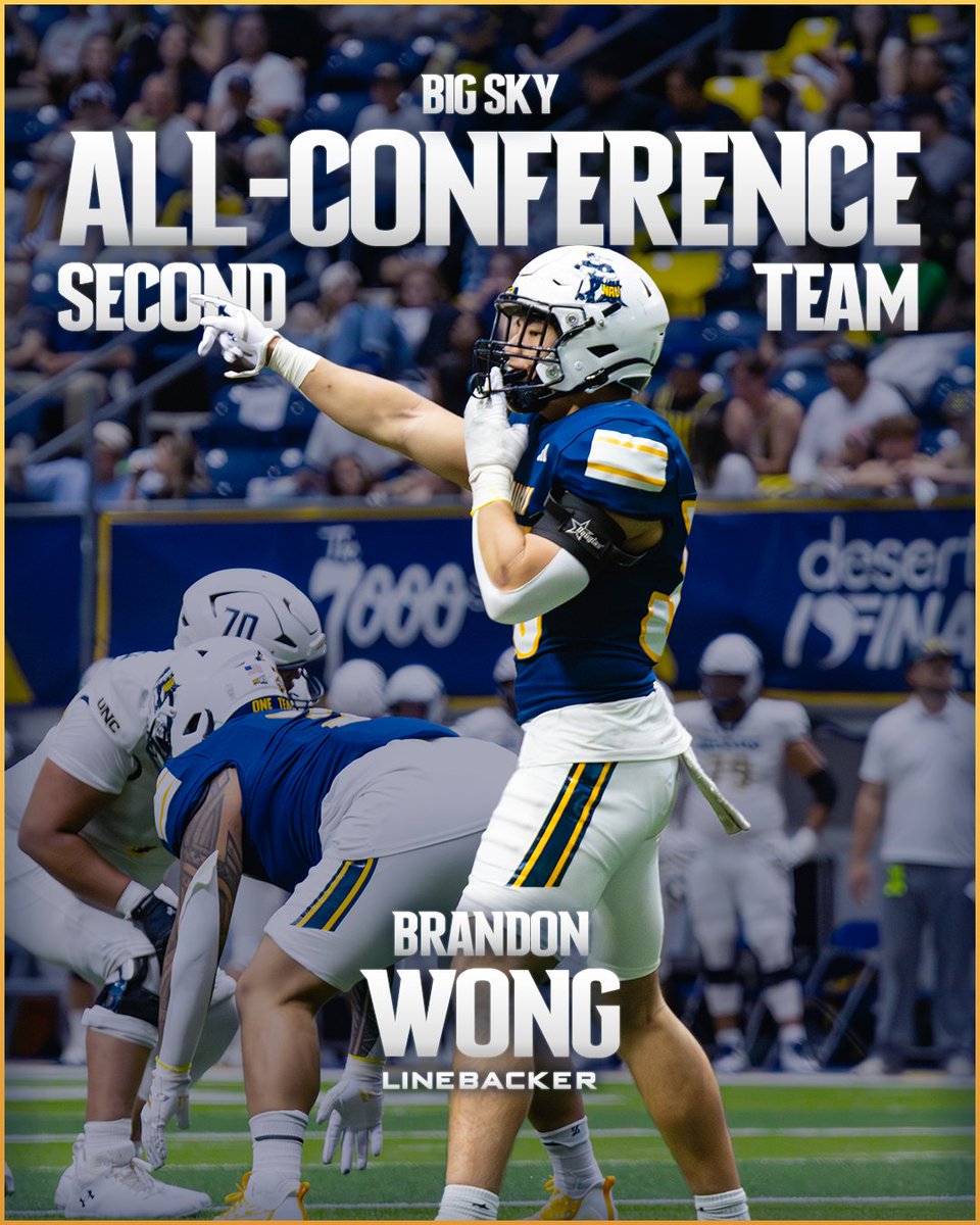 NAU_Football's tweet image. Second Team Honorees:

@Ethan_Kramer02 - OL
@BigKatt__ - OL
@Wong23Brandon - LB
