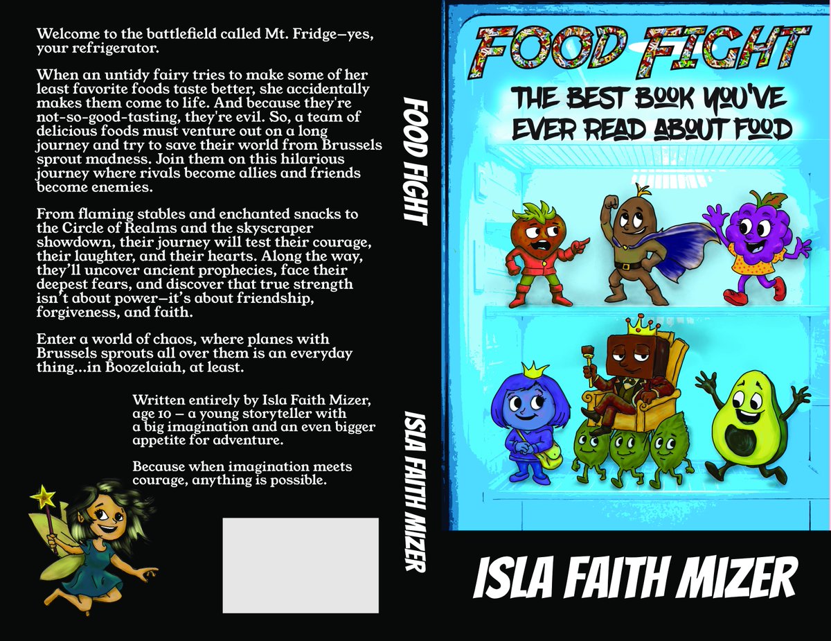 JasonWMizer's tweet image. Stay tuned! Isla’s recording a short read-through of her first book, Food Fight, and she’s beyond excited to share it.

Her debut landed with a knockout punch, and she just got her first review.

Here’s the book she’ll be reading from. Bring your kids. It&apos;s going to be magical.