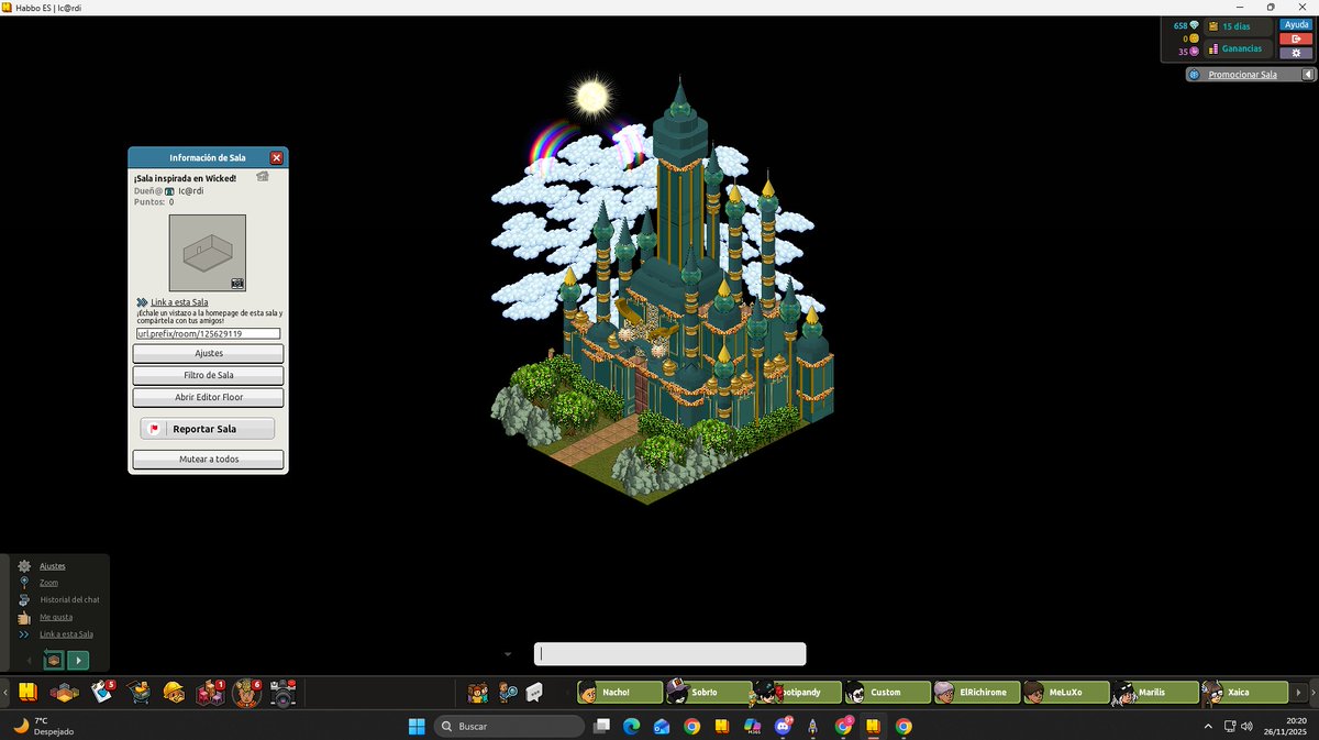 Mi participación para Selección Maw: ¡Sala inspirada en Wicked!
Participante: Ic@rdi
Link de la sala: habbo.es/room/125629119
<a href="/ESHabbo/">Habbo ES/MX</a> <a href="/ESkinered/">𝓚𝓲𝓷 ⋅˚₊‧ 🌸 ‧₊˚ ⋅</a> <a href="/LinuxEnMac/">Bendecido14 ⚒️</a> <a href="/HB_Xavi/">:𝙓𝙖𝙫𝙞 ❄️</a>
#SeleccionMaW13 #Habbo #Wicked