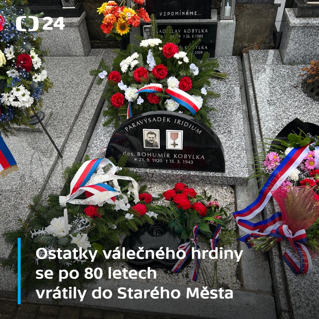 Ostatky válečného hrdiny Bohumíra Kobylky se po 80 letech vrátily do Starého Města na Uherskohradišťsku. Byl členem paraskupiny Iridium. Tu v roce 1943 vyslala exilová vláda do protektorátu. Seskok se ale nepovedl protože letadlo bylo nad Mnichovem sestřeleno.