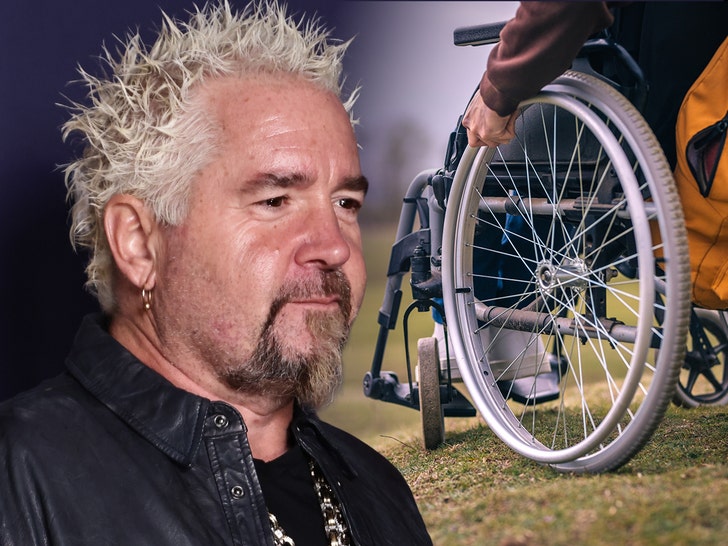 TMZ's tweet image. 😥 Guy Fieri is facing a lengthy recovery process after he tore his quadriceps muscle "in half" while working on an episode of one of his upcoming shows. tmz.me/rFI1X86