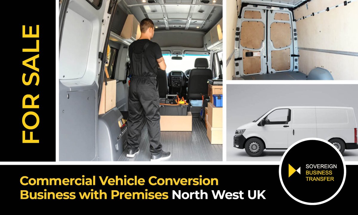 Commercial Vehicle Conversion Business for sale - includes 2 adjoining freehold units with yard space and development potential. Trading over 25 years and now being brought to market due to our client’s desire to semi-retire. More info 👉 sovereignbt.co.uk/business-for-s…