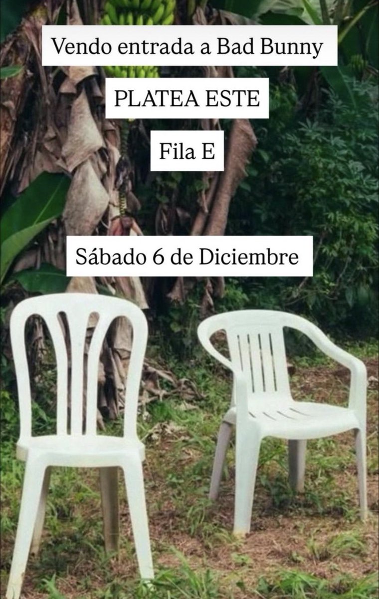 Vendo entrada a Bad Bunny