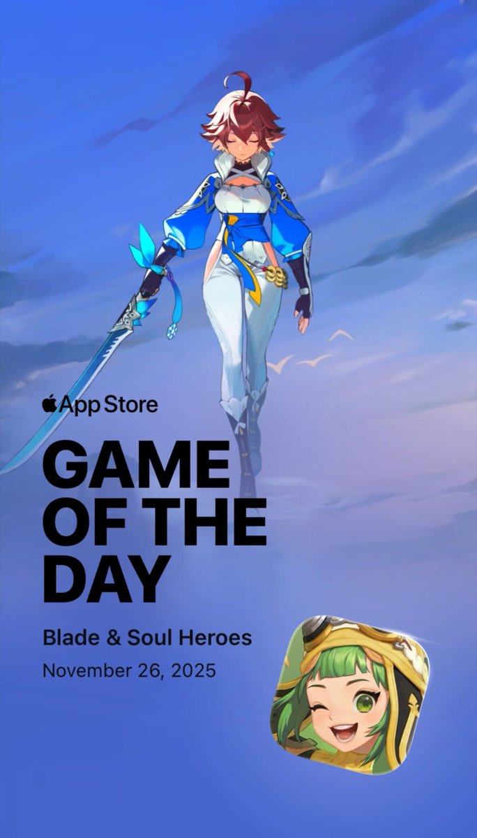 We’re excited to share that Blade &amp; Soul Heroes has been featured as today’s Game of the Day on the <a href="/AppStore/">App Store</a> 🎮

Thank you for your continued support! ❤️ See you in the Earthen Realm, Heroes. ⚔️✨
#OnTheAppStore

#bnsheroes #bladeandsoul #gaming #mmorpg