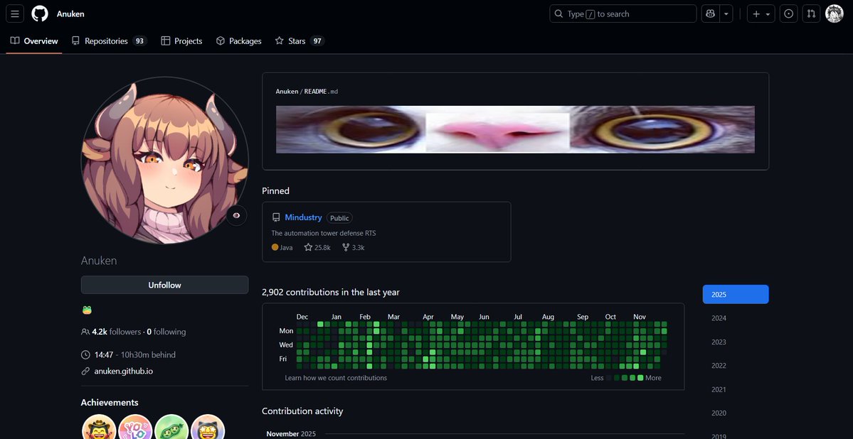 prasadevx's tweet image. This dude is beyond league
creator of Mindustry and cracked developer