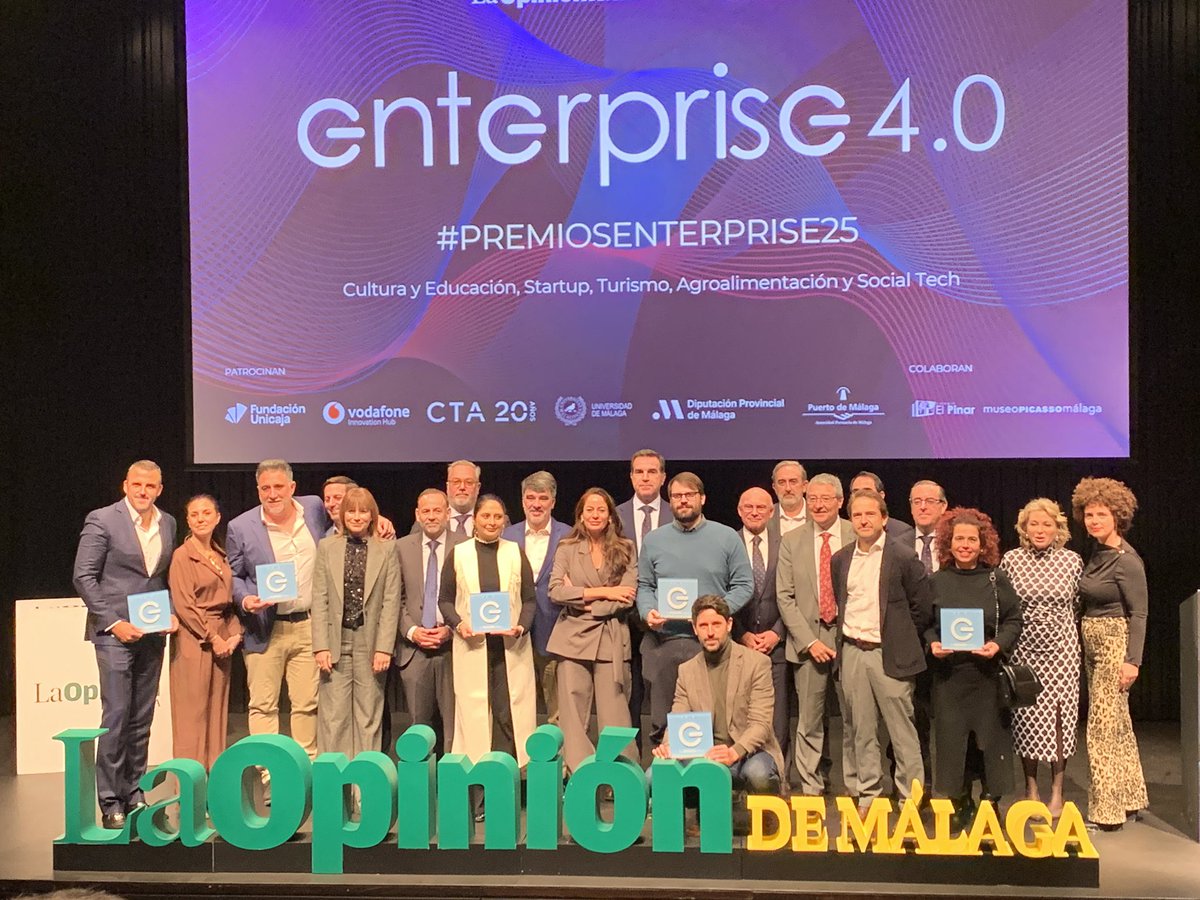 <a href="/diputacionMLG/">Diputación de Málaga</a> <a href="/Francissalado/">Francisco Salado</a> <a href="/malaga/">Ciudad de Málaga</a> <a href="/FundUnicaja/">Fundación Unicaja</a> <a href="/Fundalogy_/">Fundalogy</a> <a href="/rinova_group/">Rinova</a> <a href="/CTAndalucia/">CTA</a> <a href="/iurban_es/">iUrban Digital Tourism</a> <a href="/InfoUMA/">Universidad de Málaga</a> <a href="/promalaga/">Promálaga</a> <a href="/malagaport/">Puerto de Málaga</a> <a href="/Aliqindoi/">Aliqindoi</a> <a href="/ColegioEP/">Colegio El Pinar</a> <a href="/EducaAnd/">Consejería Desarrollo Educativo y FP</a> Terminan los #PremiosEnterprise25 con la foto de familia de ganadores, autoridades y patrocinadores. Hasta 2026