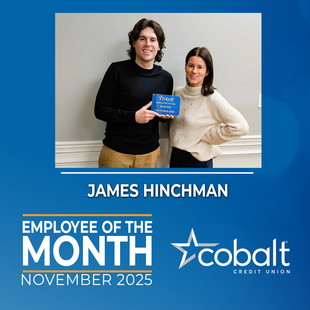 👏 Big congrats to our Employee of the Month, James!
James brings Cobalt’s values to life every day—innovative, ethical, collaborative, and always finding a way forward. His work this year has boosted our digital member experience in major ways. Thank you for your hard work.