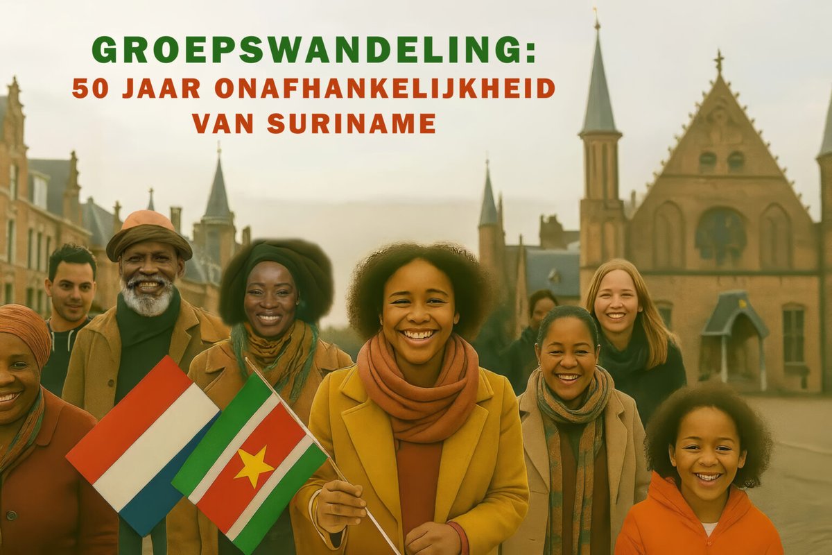 Morgen is het zover! 
Groepswandeling: 50 Jaar Onafhankelijkheid van Suriname.
Kom je ook? 

📍 Waar: Spui 70, 2511 CB Den Haag
⏰ Tijd: 16.30 uur

Doe je mee? 
Zie meer informatie op:

lnkd.in/emVEbxR5

Het delen: ❤️

#Groepswandeling #50jaarOnafhankelijkheidvanSuriname