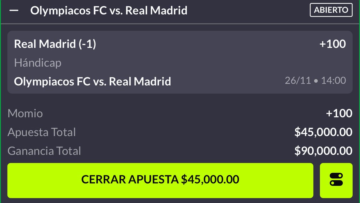 hugowx_'s tweet photo. Voy con esta jugada para la #ChampionsLeague 🤌🏻 https://t.co/rN2jcGcyWf