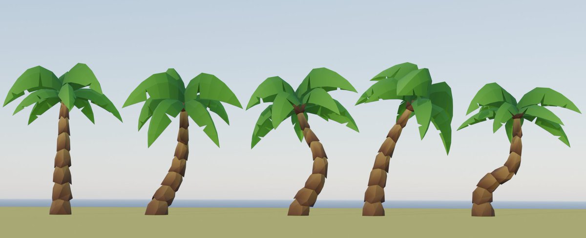 🌴Palm trees!!!🌴#3d #lowpoly