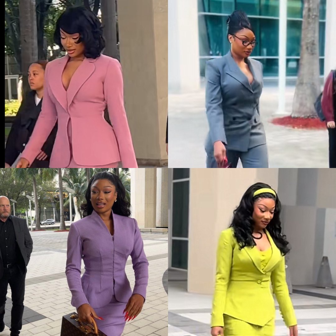 meganswoo's tweet image. these megan thee stallion court looks… I’m obsessed