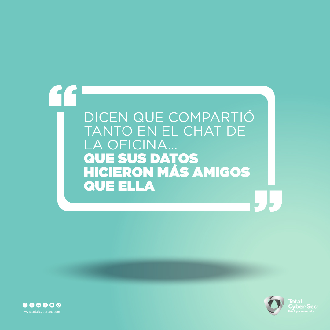 totalcybersec's tweet image. 😅 Todos tenemos un “chisme #Digital” que contar… pero aguas, porque no todo lo que escuchamos en el pasillo conviene repetirlo en línea.
La confianza es buena, pero en #Ciberseguridad la precaución es mejor. 🔐
👉 Síguenos para más #CyberTips que te protegen.