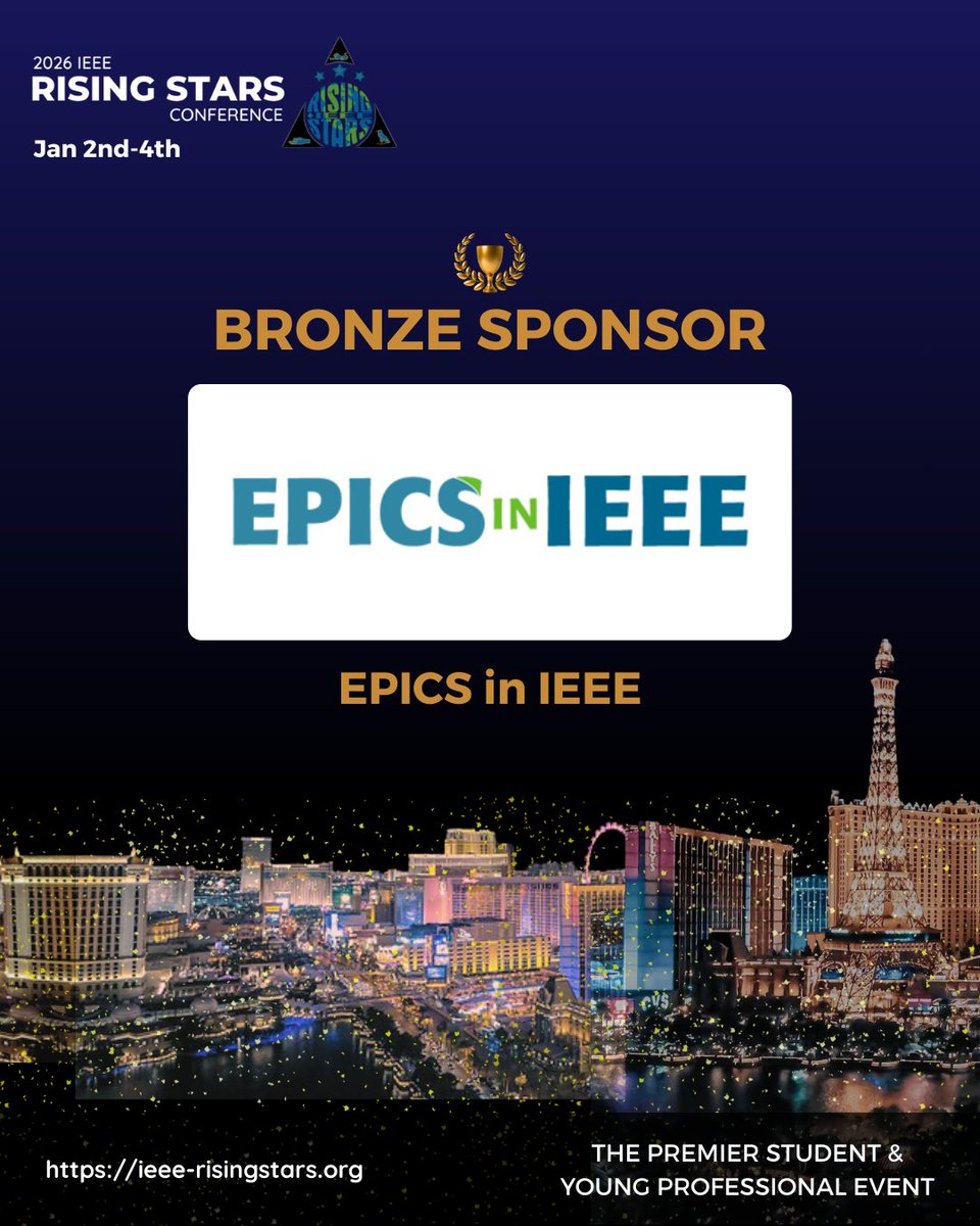 ieeerisingstars's tweet image. Announcing @EPICSinIEEE as a Bronze Sponsor!🤩

EPICS is a program that facilitates change by creating a world where engineering education is connected to community service, offering opportunities to develop innovative solutions that transform communities around the world.