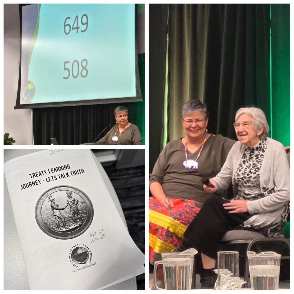 I'm proud to be a part of an organization committed to Truth &amp; Reconciliation. Elaine Sutherland (Office of the Treaty Commissioner) spoke truth with honesty, impact and grace to the entire STF staff.  Kokum Jeanne, your stories, your wisdom, your words will stay with me 🧡