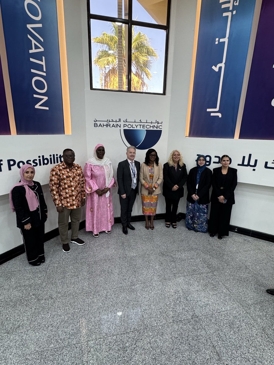 slembassykw's tweet photo. Dr. Wurie also visited the Sheikh Khalifa Bin Salman Institute of Technology and the Bahrain Polytechnic to get information on the country’s successful implementation of Technical and Vocational Education (TVE). https://t.co/tUOsH84C3i
