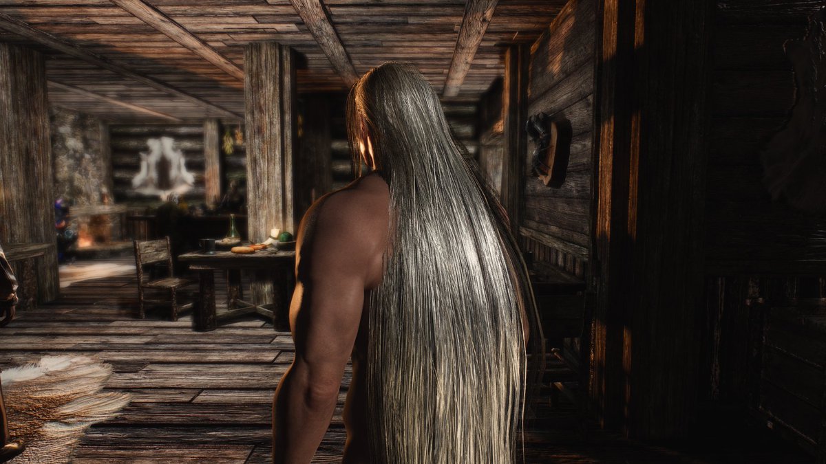 hackeraxe_art's tweet image. Sephiroth&apos;s shiny hair in Skyrim!