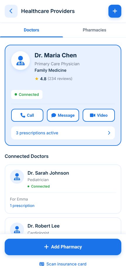 skodouiux's tweet photo. My submission for the Moonchild Design Hackathon β a clean medication management app for families.
Built fully inside Moonchild.
#MoonchildAI #DesignChallenge #UIUX #MobileDesign
@AmenaiSabuwala https://t.co/deHv77CiHn