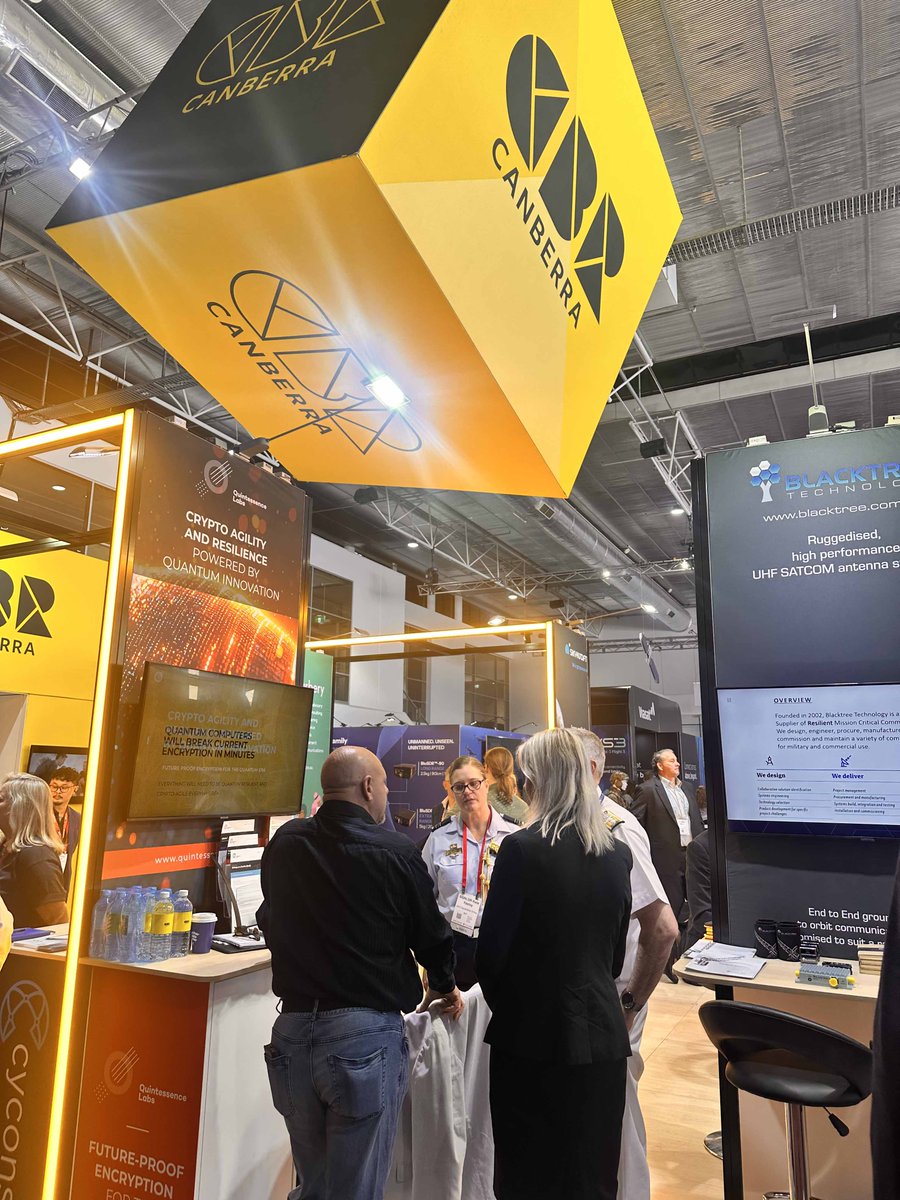 QuintessenceLab's tweet image. Great turnout at #MilCIS25 with Team Canberra!  It was great to connect with defence leaders and tech partners on the urgent need for quantum-resilient security—highlighting crypto agility &amp;amp; robust key management as essential for protecting sensitive and mission-critical systems.