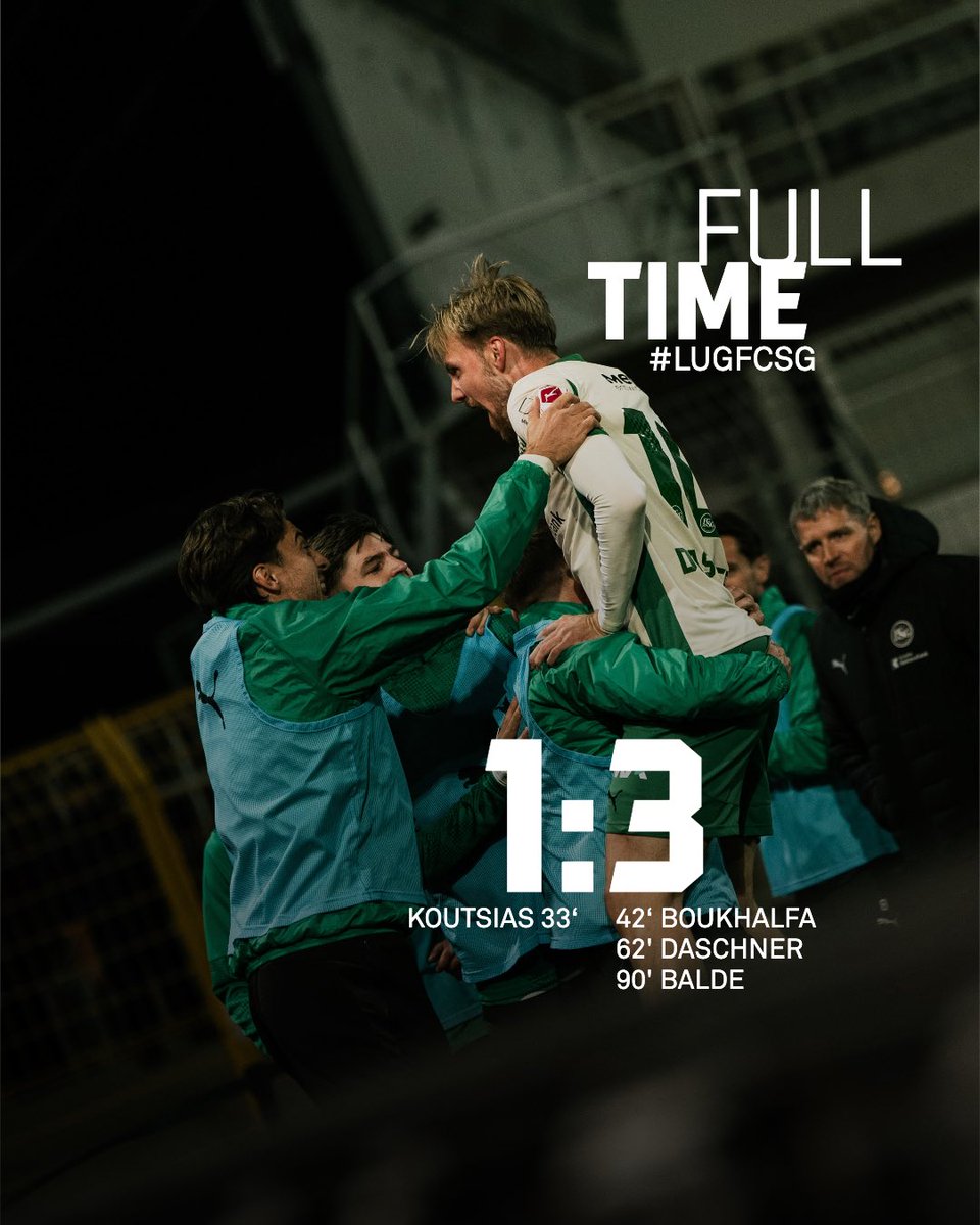 YES!! Wir gewinnen in Lugano und nehmen die 3 Punkte mit nach St.Gallen! 😍💪 #FCSG #GrüewissImHerz